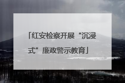 红安检察开展“沉浸式”廉政警示教育